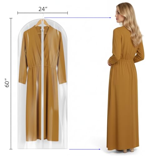 60” All Clear Garment Bags for Travel (60" -2 Pack)