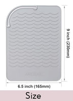 Heat Resistant Silicone Mat for Hair Irons (Rose Red)