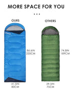 Sleeping Bag for Kids Adults Boys Girls Youth (3.3lb Sky Blue)