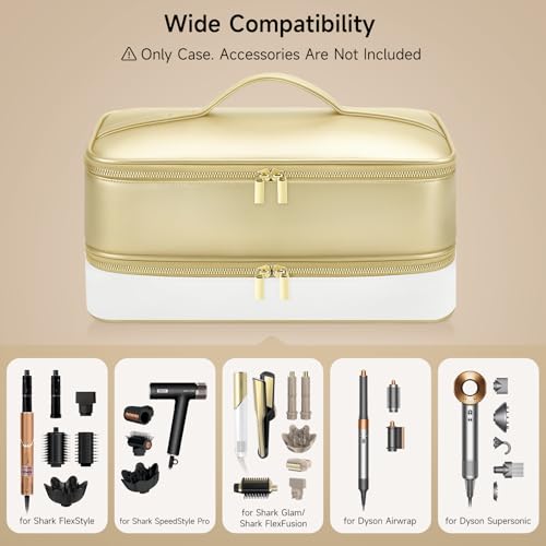 Travel Hair Dryer Case for Shark Glam (Gold)