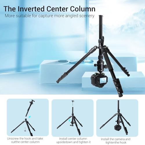 71" Camera Lightweight Foldable Aluminum Tripod & Monopod with 360° Ball Head Payload 33lbs (71")