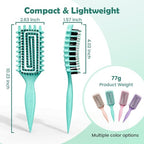 Curl Defining Brush with Side Gear for Curly Hair (Green)