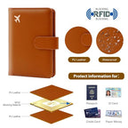 Premium Leather Passport Holder Covers Case (UP-BROWN)