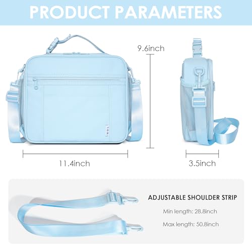 NOL Lightweight Insulated Lunch Bag (Light Blue / Horizontal (7 Liters))