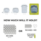 Magnetic Leak Proof 36 Can Soft Cooler with Waterproof Zipper (Steel Blue / 36 Can)
