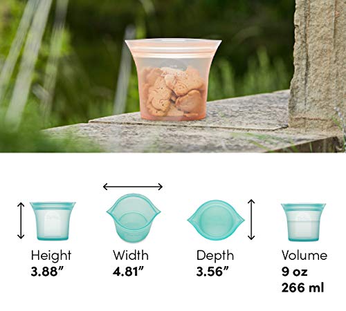 Reusable Food Storage Bags (Gray / Short Cup)