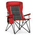 Heavy Duty 550LBS Padded Camping Chairs with Lumbar Support (Red / 1PC)