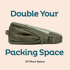 6 Pack Large Compression Packing Cubes for Travel (Ink Blue / 6 Pack)