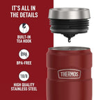 Stainless King Stainless Steel Tumbler (Rustic Red / 16 ounces / No Handle)