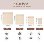 100% Cotton Mesh Laundry Bags (XXL+XL+L+M)