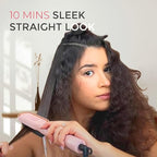 Hair Straightener Brush (Pink)