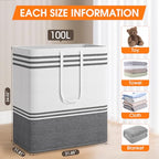 3 Pack Large Laundry Baskets (3 x 100L)