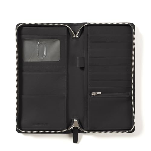 Zippered Travel Wallet & Passport Holder (Black Onyx)