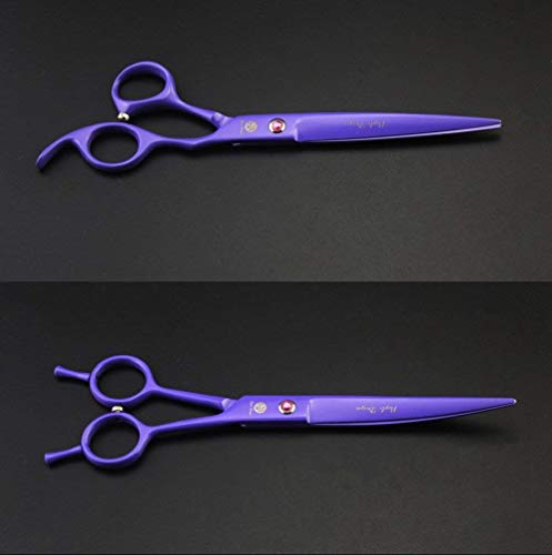 7" Dog Grooming Scissors Set with Rhinestone Accent (Violet)