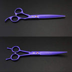 7" Dog Grooming Scissors Set with Rhinestone Accent (Violet)