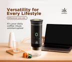 3-in-1 Portable Coffee Maker – Electric Espresso Machine for Travel – Compatible with Ground Coffee, NS & DG Capsules – USB-C Rechargeable Portable Espresso Maker (Gray) (Gray)