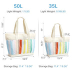 Beach Bag Waterproof Beach Tote Pool Bags for Women (Rainbow / 50L)