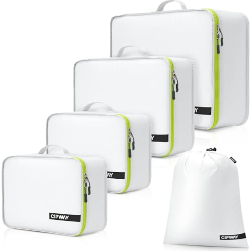 5 Set Packing Cubes for Travel White (White / 5PCS)