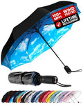 Repel Windproof Travel Umbrella (Blue Sky 1-Pack / Standard)