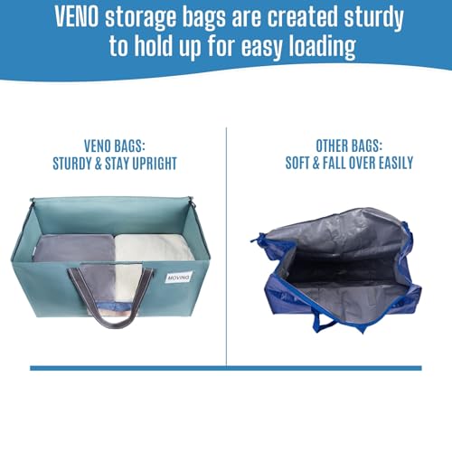 Moving Bags Wide Open Top (Shiny Light Blue / 4 Pack)