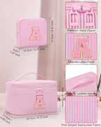 Initial Makeup Bags for Women (Pink 2 / S)