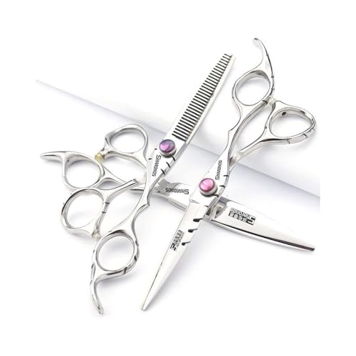 6 Inch 440C High Hardness Stainless Steel Hair Scissors Hair Salon Hair Stylist Cutting Thinning Tool Barber Special (6 Inch 4pc-b)