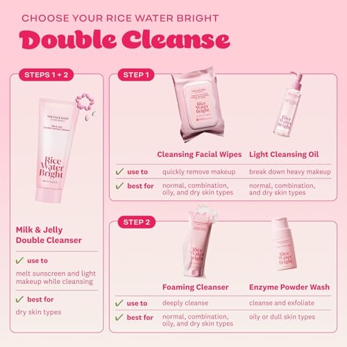 Rice Water Bright Milk & Jelly Double Cleanser