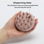 Hair Scalp Scrubber Shampoo Brush with Dispenser (Pink（with Dispenser） / 1 Count(Pack of 1))