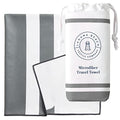 Gray Microfiber Beach Towel by Laguna Beach Textile Co (Quarry Gray)