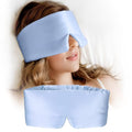 Silk Sleep Mask for Women and Men (Light Blue)