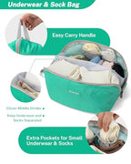Compression Packing Cubes for Travel (Set of 10 / Green Turquoise)