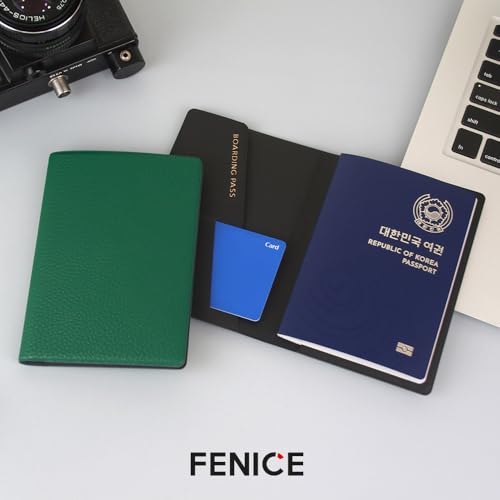 Classic Passport Cover Holder Wallet Case for Travel Essential RFID Blocking Vegan Leather Waterproof (YELLOW)