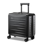 Expandable 16 Inch Carry On Luggage Airline Approved Small Suitcase (Black / 16 Inch EXT)