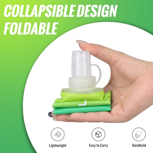 TPU Soft Flask Lightweight Portable Reusable Water Bottle (Green-250ML*2)