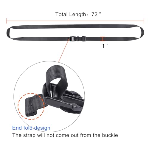 Buckle Straps with Clips (Black / 6’x1")