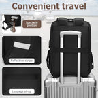 Vintage Backpack Travel Laptop Backpack with usb Charging Port for Women & Men College Backpack Fits 15.6 Inch Laptop Black Brown (Black&brown)