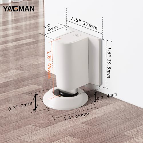 Magnetic Door Stopper Floor Mount (White)