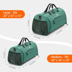 Gym Bag for Women & Men (Textured Green / Medium - 20 x 10 x 10″)