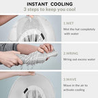 Cooling Sun Hat for Men Women UPF50+ Wide Brim Fishing Hat with Neck Flap Adjustable Foldable Bucket Hat for Hiking White (White)