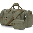 Canvas Duffle Bag (Army Green / X-Large-60L (With Toiletry Bag))