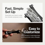 KeySmart Original Key Holder (8 Keys / Black (2 Pack))