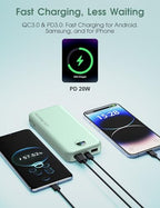 Portable Charger 10000mAh PD20W w (Green)