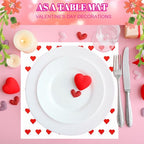 100 Pcs Valentine's Day Wax Paper Sheets for Food Wrapping (Red, White / Classic)
