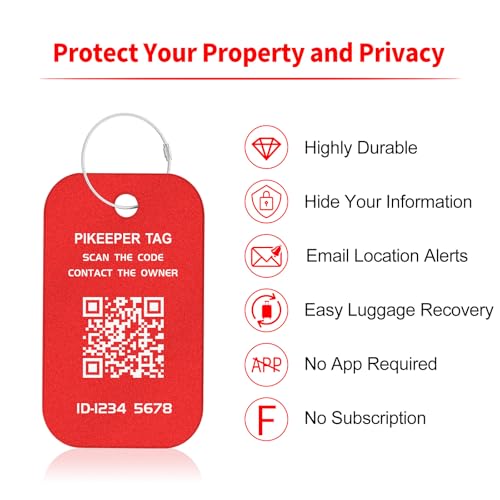 Smart Luggage Tags 4 (Red)