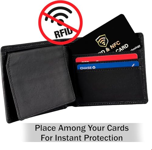 50 Pack RFID Blocking Card for Credit Debit ID Card (Black)
