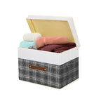 Collapsible Storage Bins with Lids (5 pack / Black & White)
