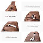 Sling Bag for Women Crossbody Bags Fanny Packs Over Shoulder Bag Sling Purse Backpack Vegan Leather Travel Handbag Purse Gifts Brown (Brown)