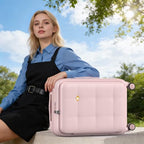 26 Inch Large Expandable Checked Luggage Hard Shell Suitcase (26 inch / Pink)