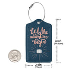 Let The Adventure Begin Luggage Cover Washable Suitcase Protector (Medium / Adventure)
