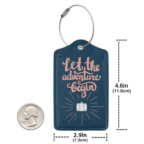 Let The Adventure Begin Luggage Cover Washable Suitcase Protector (Medium / Adventure)